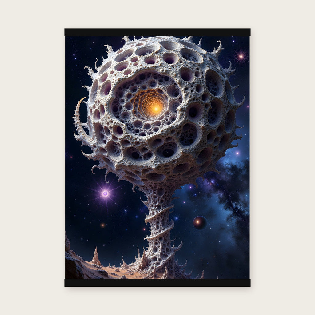 Die Konfluenz – Poster mit schwarzer Holzleiste, 50×70 cm