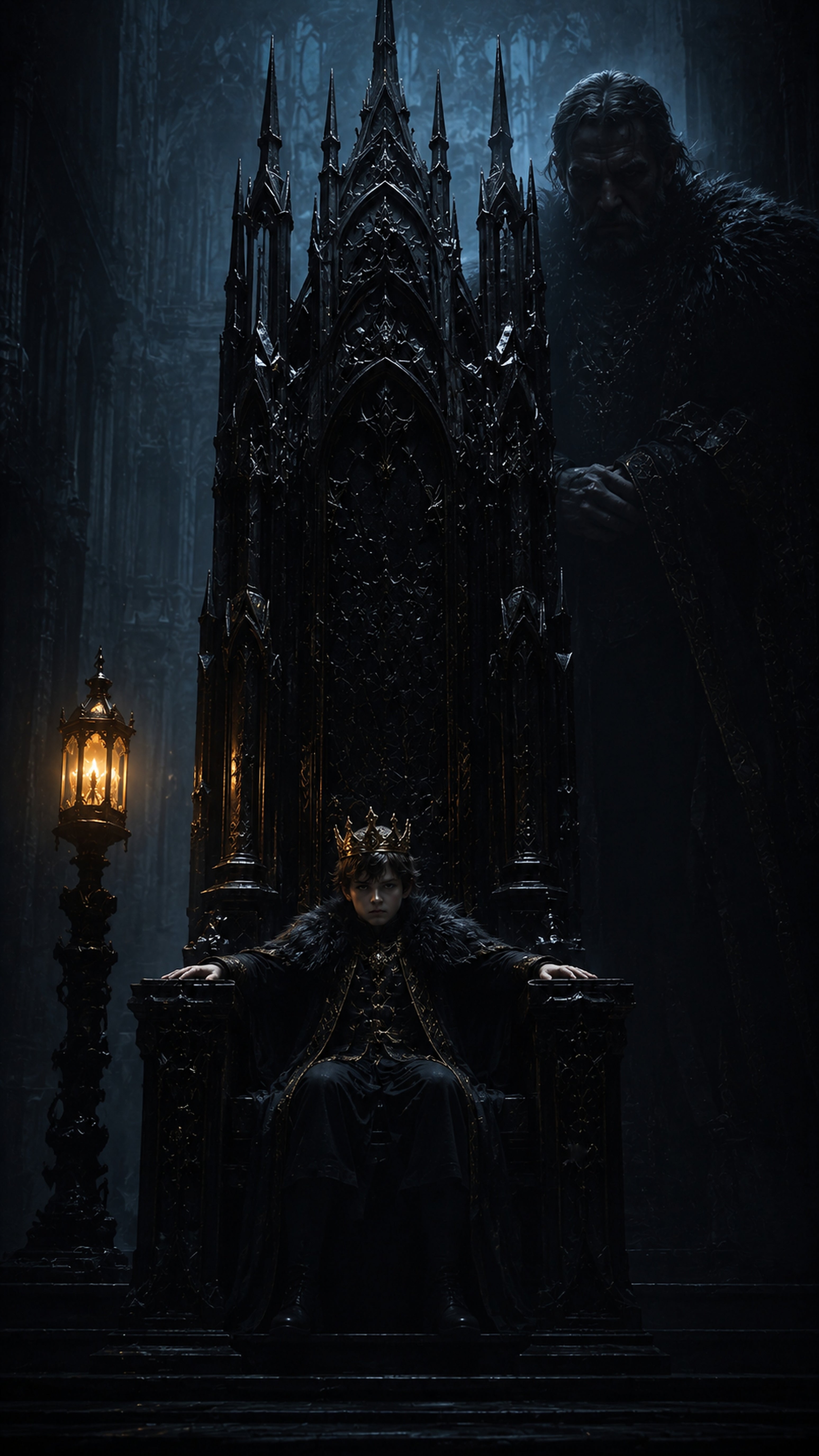 Der König im Schatten – dunkles Fantasy-Wandbild