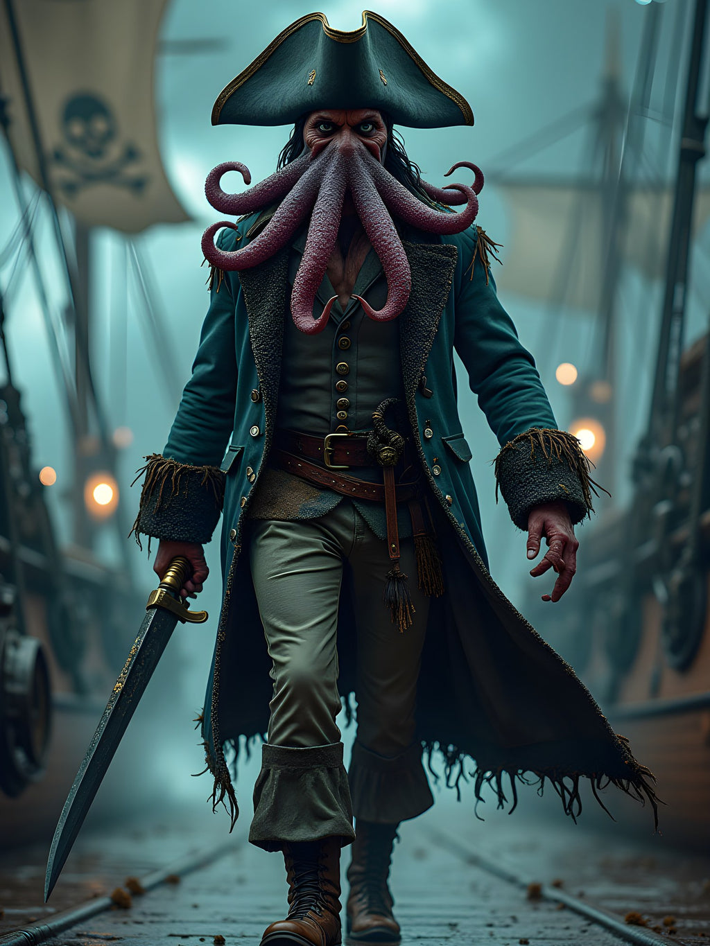 Der Krakenkapitän – Motiv