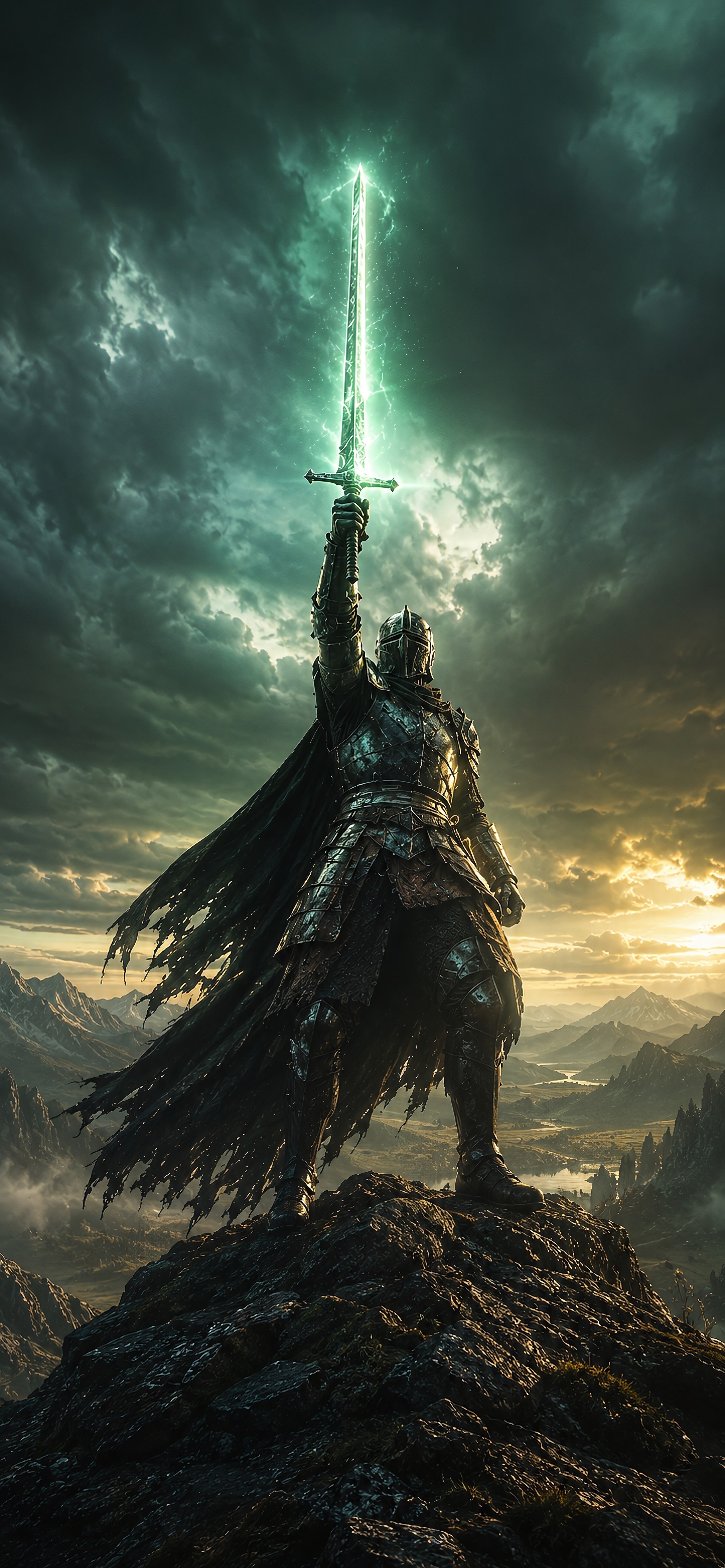 Die Geisterklinge — Dark-Fantasy Wandbild