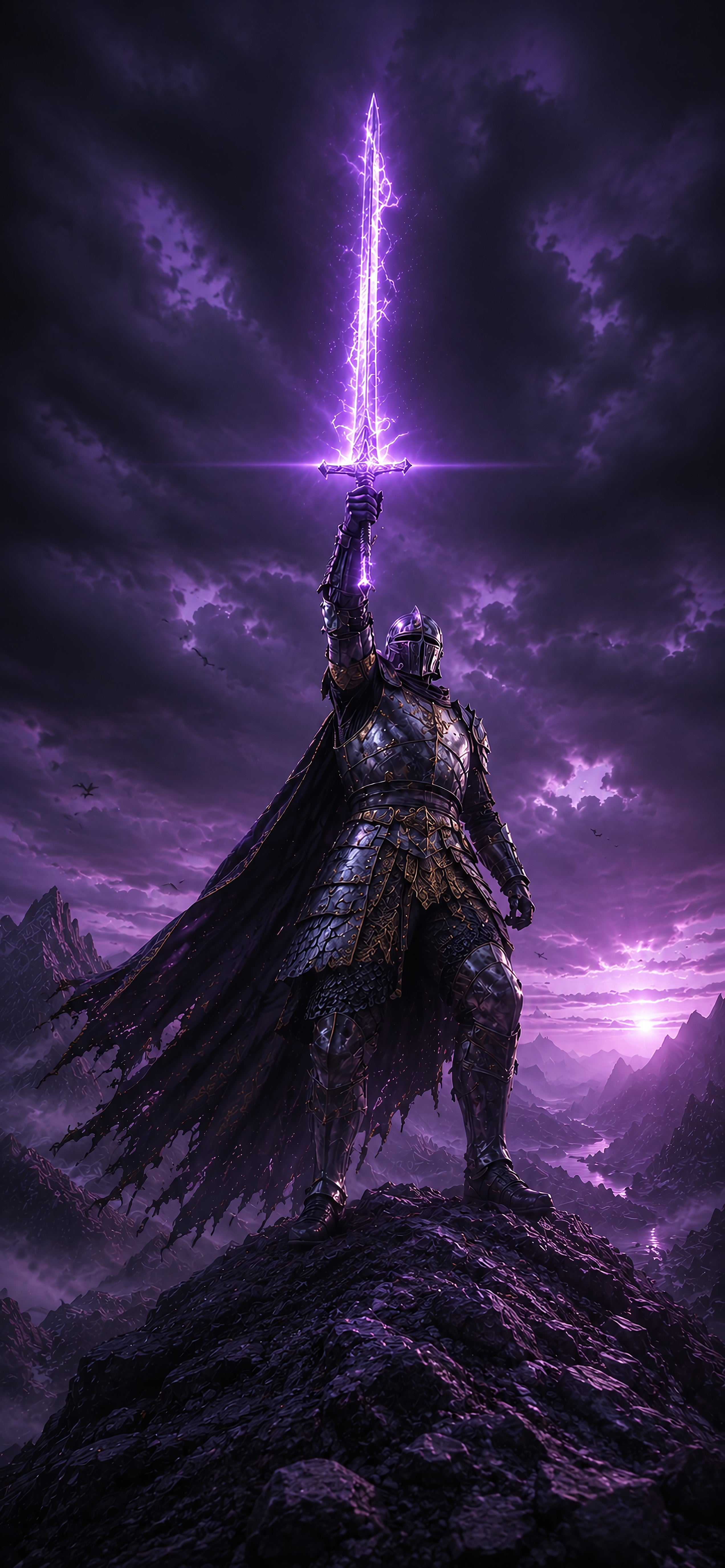 Die Sturmklinge — Dark-Fantasy Wandbild