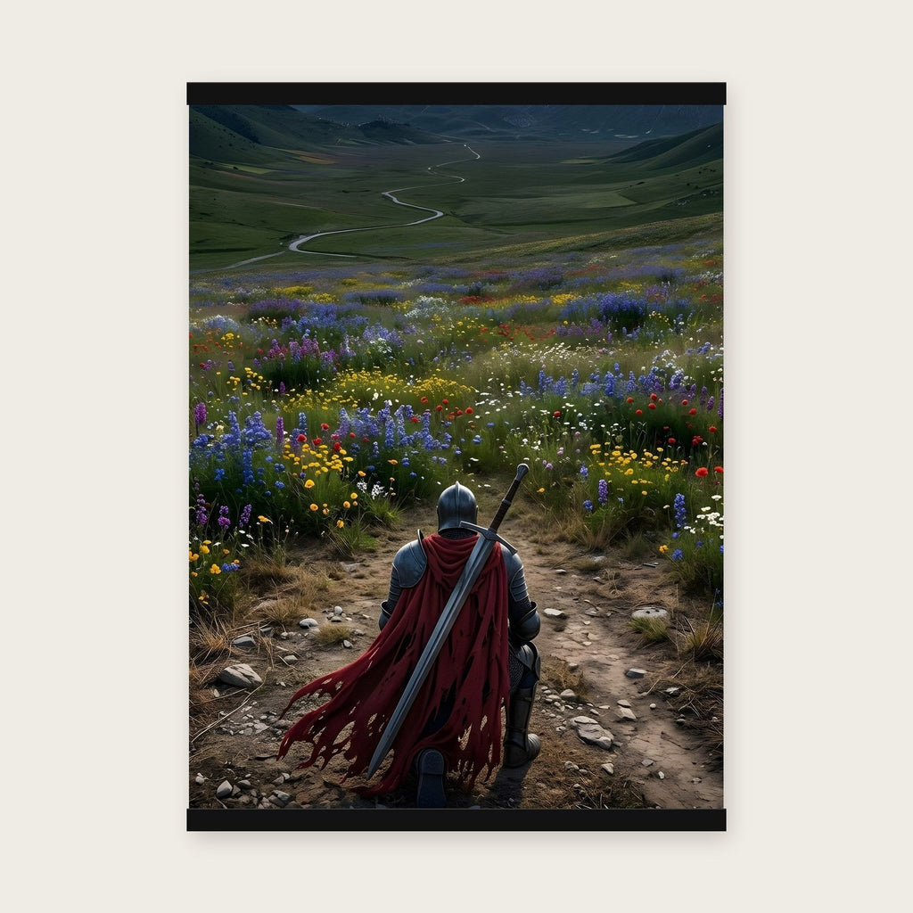 Der Kniefall – Poster mit schwarzer Holzleiste, 50×70 cm