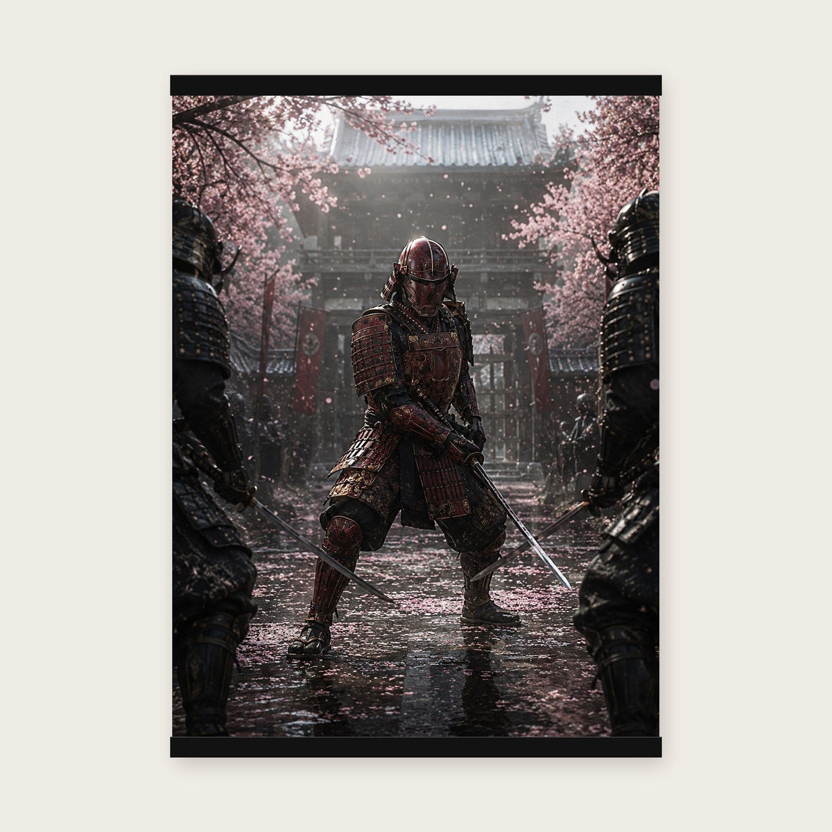 Der Letzte Samurai – Poster mit schwarzer Holzleiste, 50×70 cm