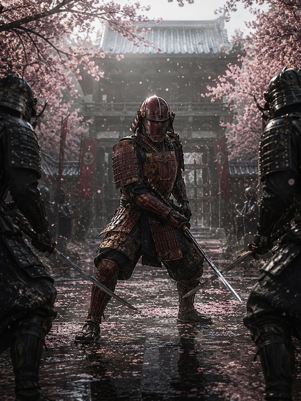 Der Letzte Samurai — Fantasy Wandbild auf Acrylglas, Druckausschnitt 3:4