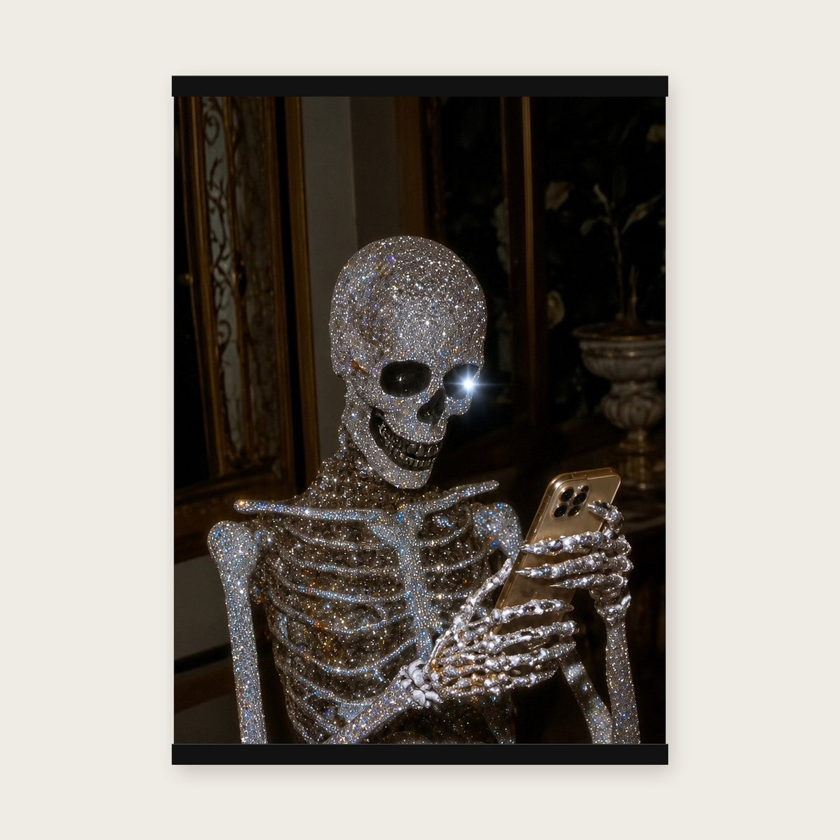 Der letzte Gast – Poster mit schwarzer Holzleiste, 50×70 cm