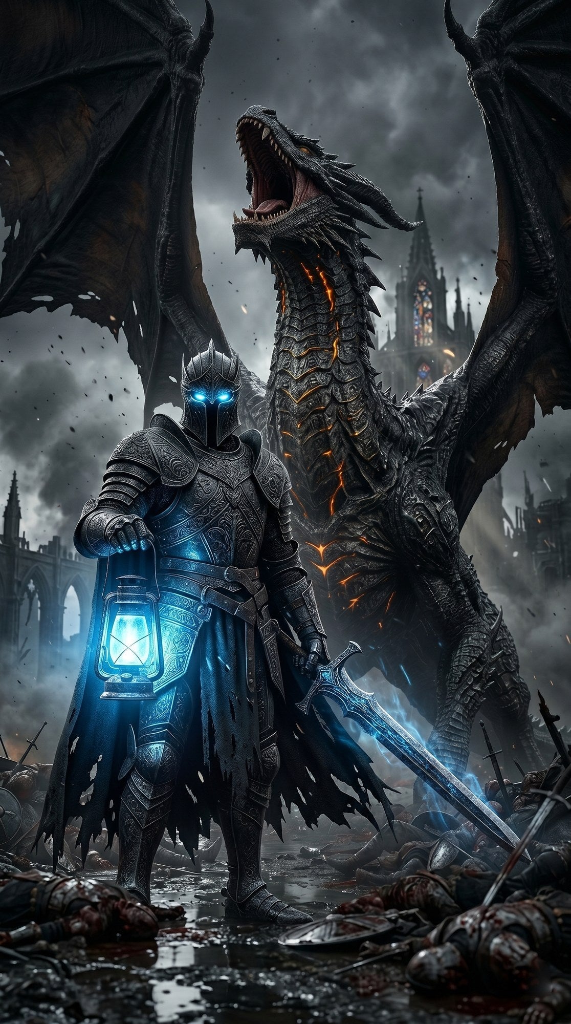 Der Laternenwächter II — Gerahmtes Wandbild