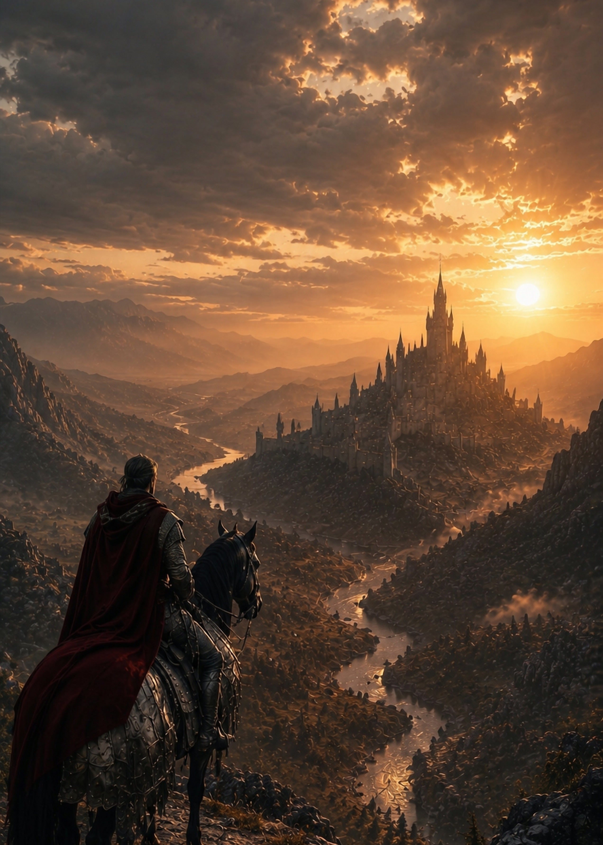 Der lange Weg heim – dunkles Fantasy-Wandbild