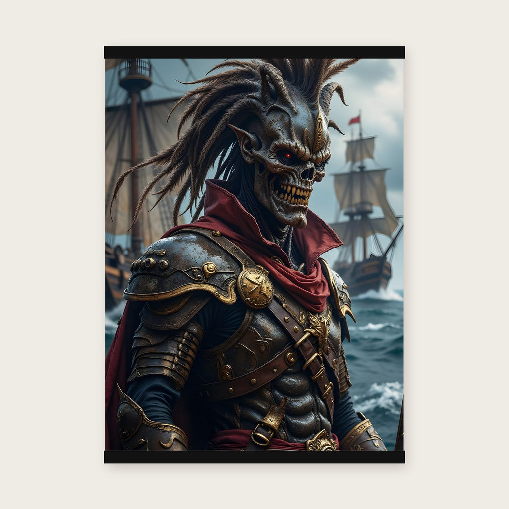 Der Piratenkönig – Poster mit schwarzer Holzleiste, 50×70 cm