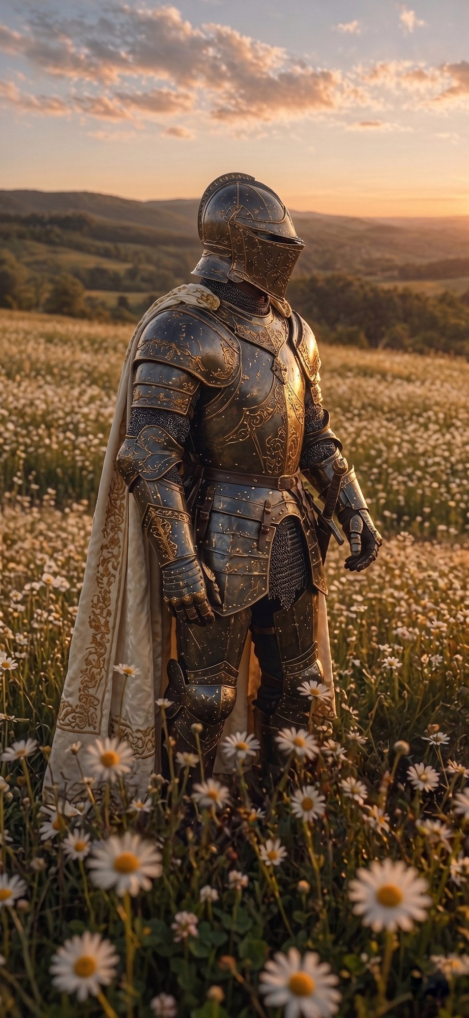 Der Ritter der Blumenwiesen — Gerahmtes Wandbild