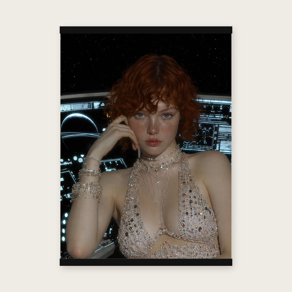 Rubinrausch – Poster mit schwarzer Holzleiste, 50×70 cm