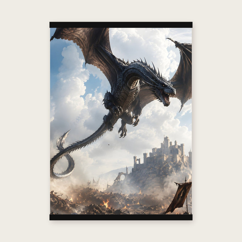 Die Silberschwinge – Poster mit schwarzer Holzleiste, 50×70 cm