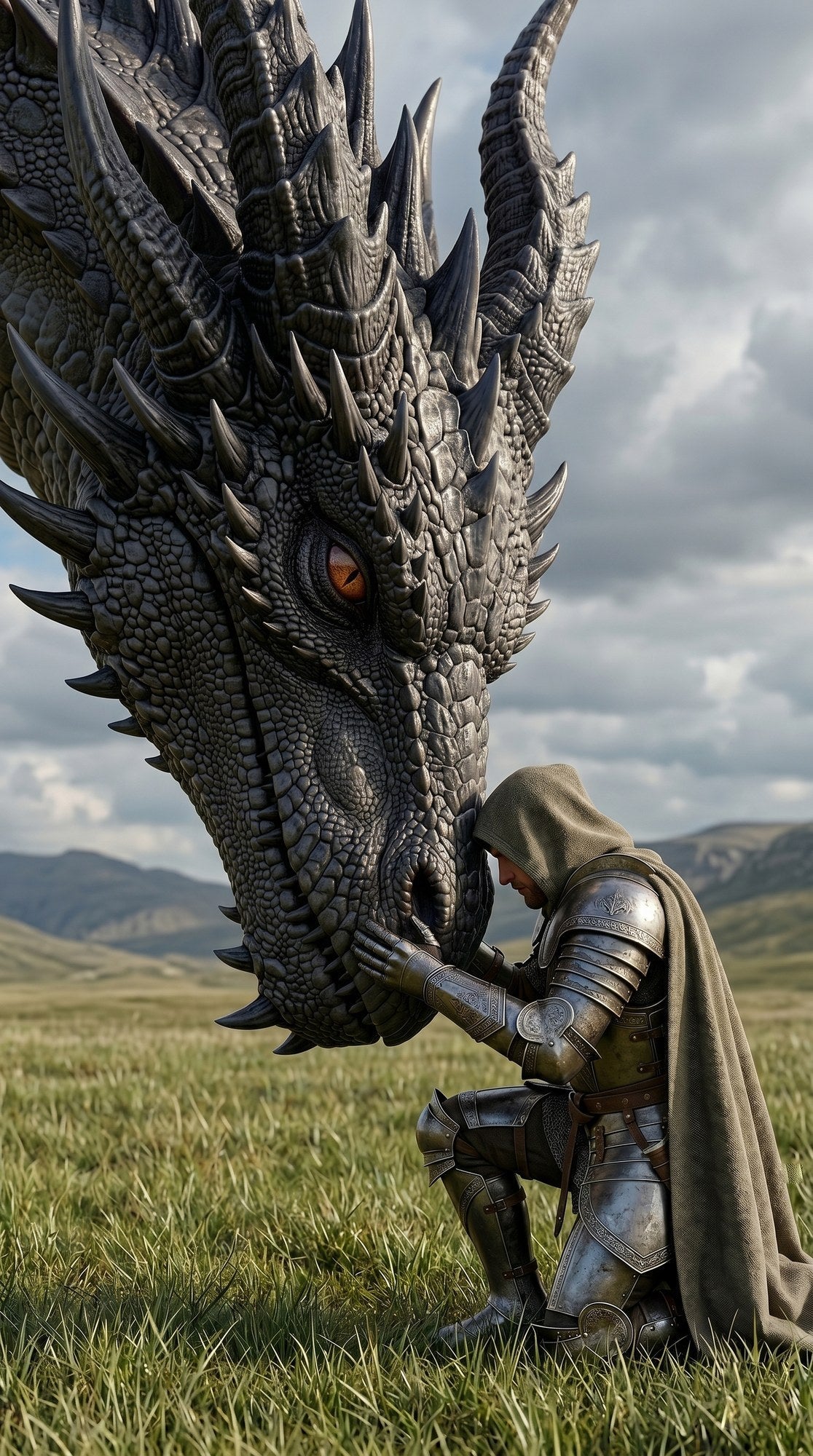 Der Schwur des Drachen — Gerahmtes Wandbild
