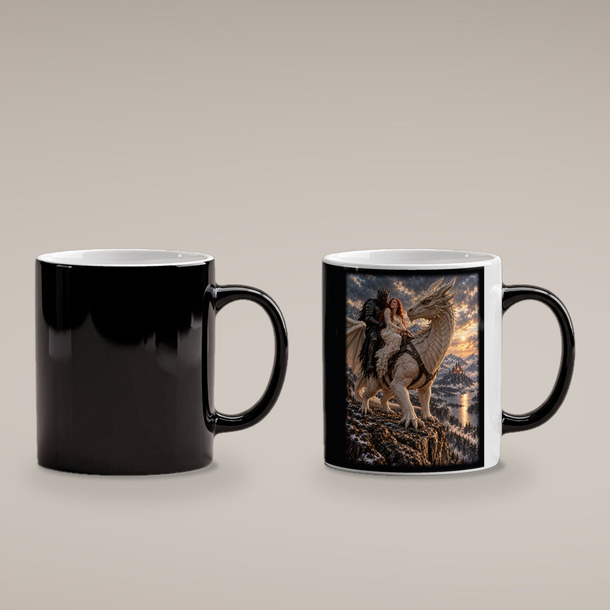 Heimkehr auf dem weißen Drachen – Drachen-Tasse – BE 4 paar