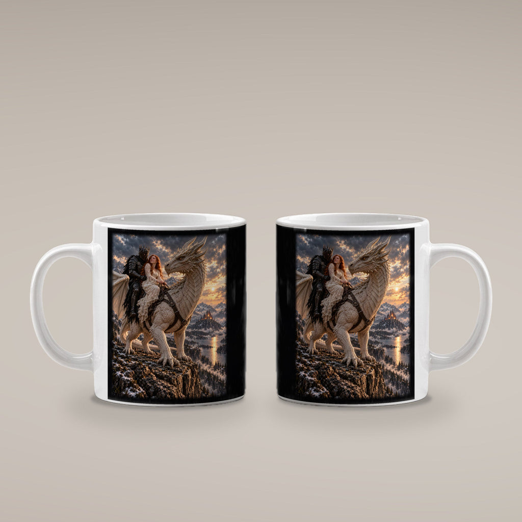 Heimkehr auf dem weißen Drachen – Drachen-Tasse – W 4 paar