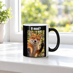 Fuchs mit Mittelfinger – Tasse mit Spruch. Zaubertasse: Wärmeeffekt. 3 FENSTER HEISS. KI-Motiv.