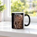 I’m tired, boss. – Tasse. Zaubertasse: Wärmeeffekt. 3 FENSTER HEISS. KI-Motiv.