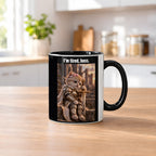 I’m tired, boss. – Tasse. Innen schwarz. 2 KUECHE. KI-Motiv.