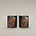 I’m tired, boss. – Tasse. Weiß. 4 BEIDE SEITEN. KI-Motiv.