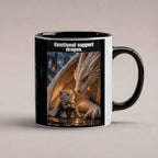 Emotional support dragon. – Tasse. Innen schwarz. 1 STUDIO. KI-Motiv.