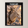 I’m just a girl. – Gerahmtes Wandbild. 30×40 cm. 1 FRONTAL. KI-Motiv.
