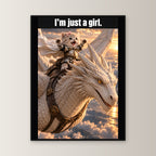 I’m just a girl. – Gerahmtes Wandbild. 60×80 cm. 1 FRONTAL. KI-Motiv.