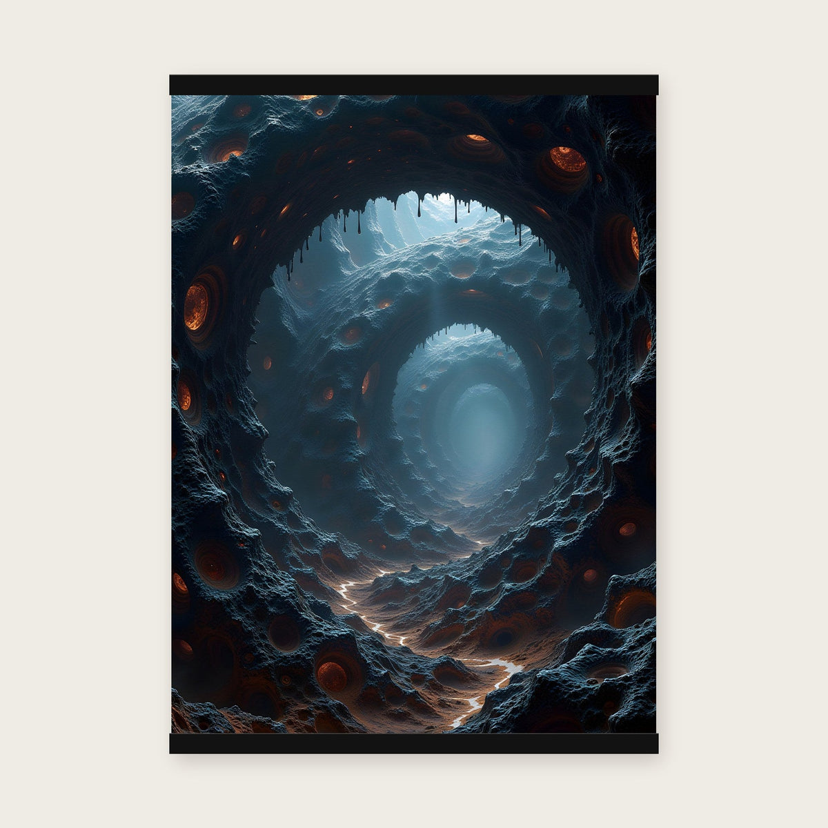 Der Schlund – Poster mit schwarzer Holzleiste, 50×70 cm