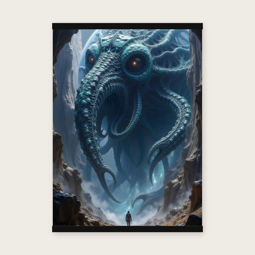 Der Splitterleviathan – Poster mit schwarzer Holzleiste, 50×70 cm