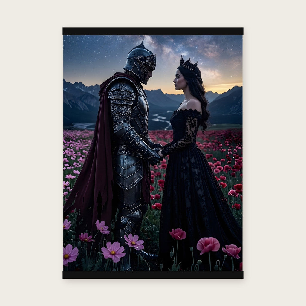 Der Sternenschwur – Poster mit schwarzer Holzleiste, 50×70 cm