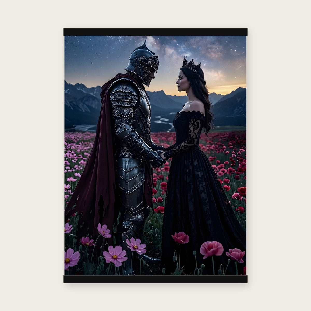 Der Sternenschwur – Poster mit schwarzer Holzleiste, 50×70 cm