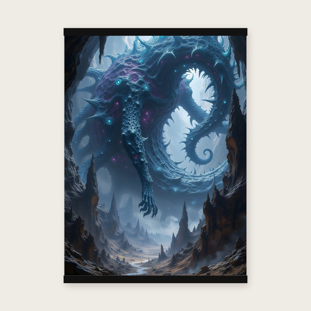 Die Scherbenschlange – Poster mit schwarzer Holzleiste, 50×70 cm