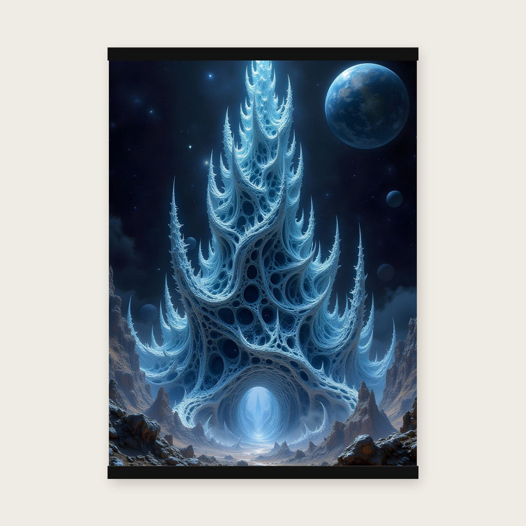 Der Scherbenturm – Poster mit schwarzer Holzleiste, 50×70 cm
