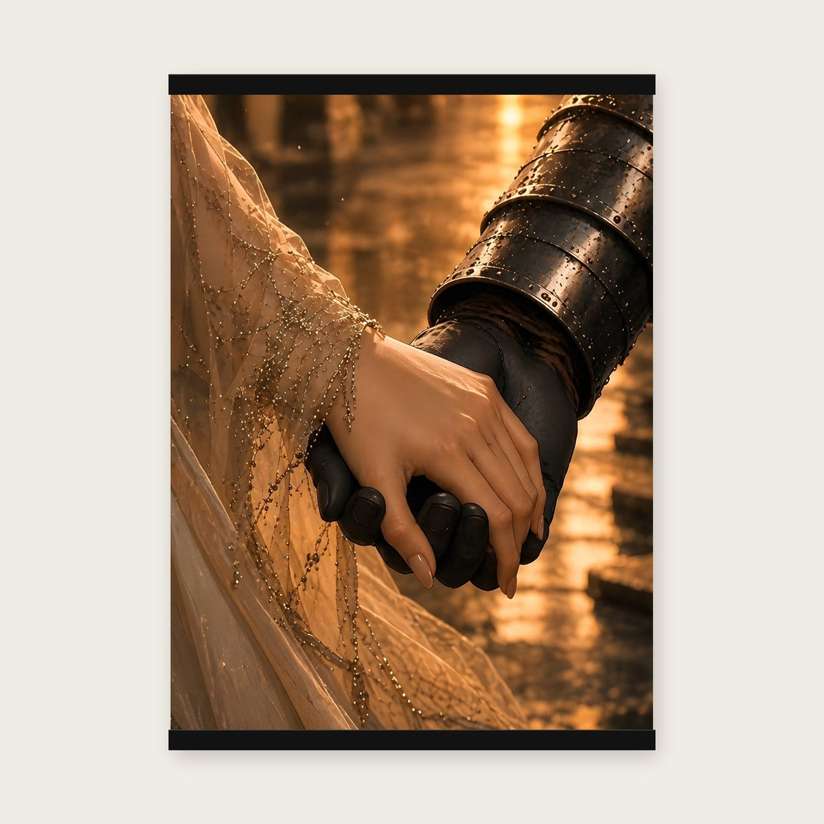 Das stille Versprechen – Poster mit schwarzer Holzleiste, 50×70 cm