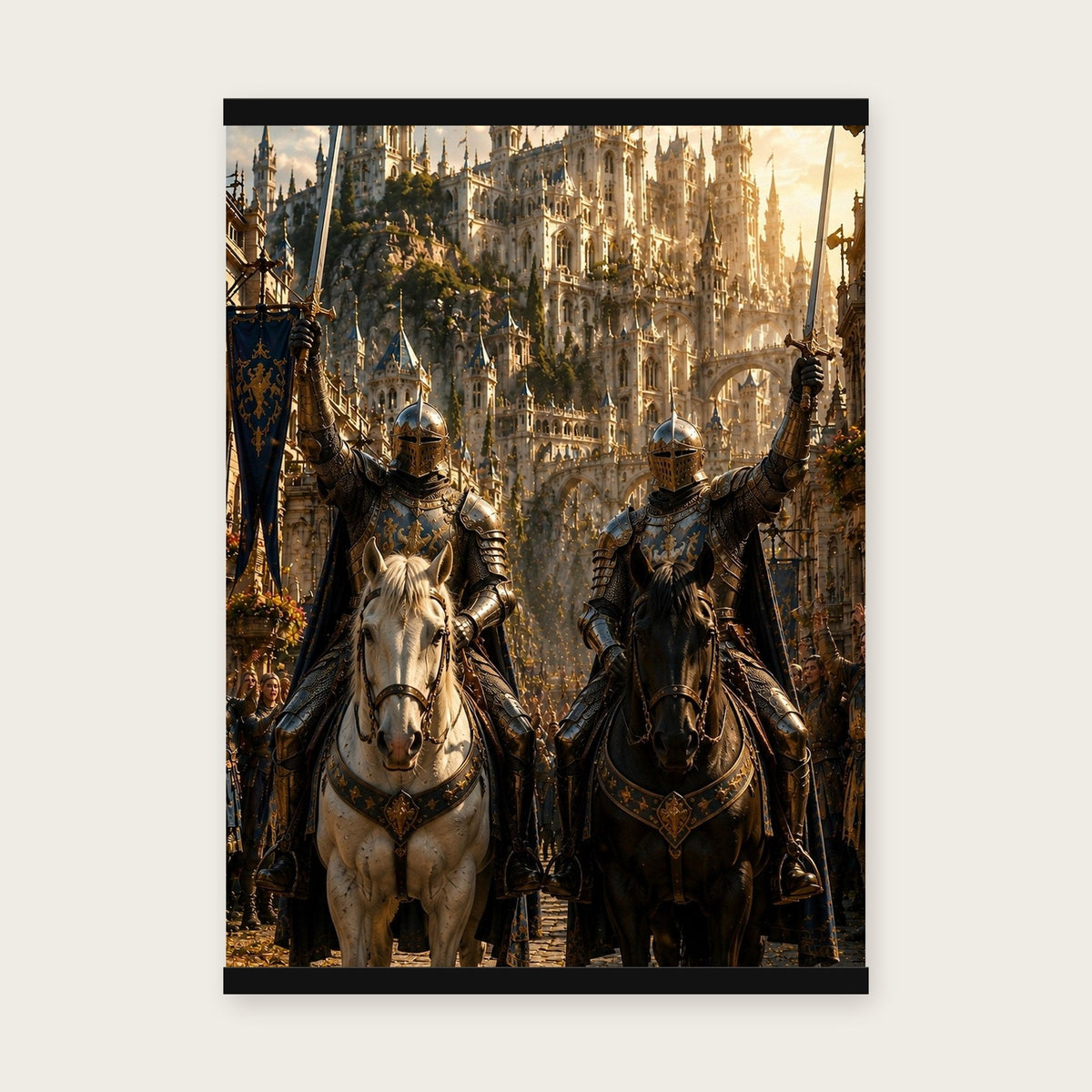Die Schwertbrüder – Poster mit schwarzer Holzleiste, 50×70 cm