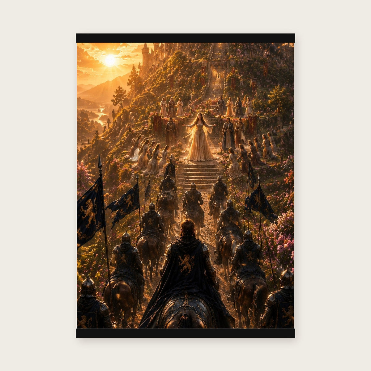 Der Siegeszug – Poster mit schwarzer Holzleiste, 50×70 cm
