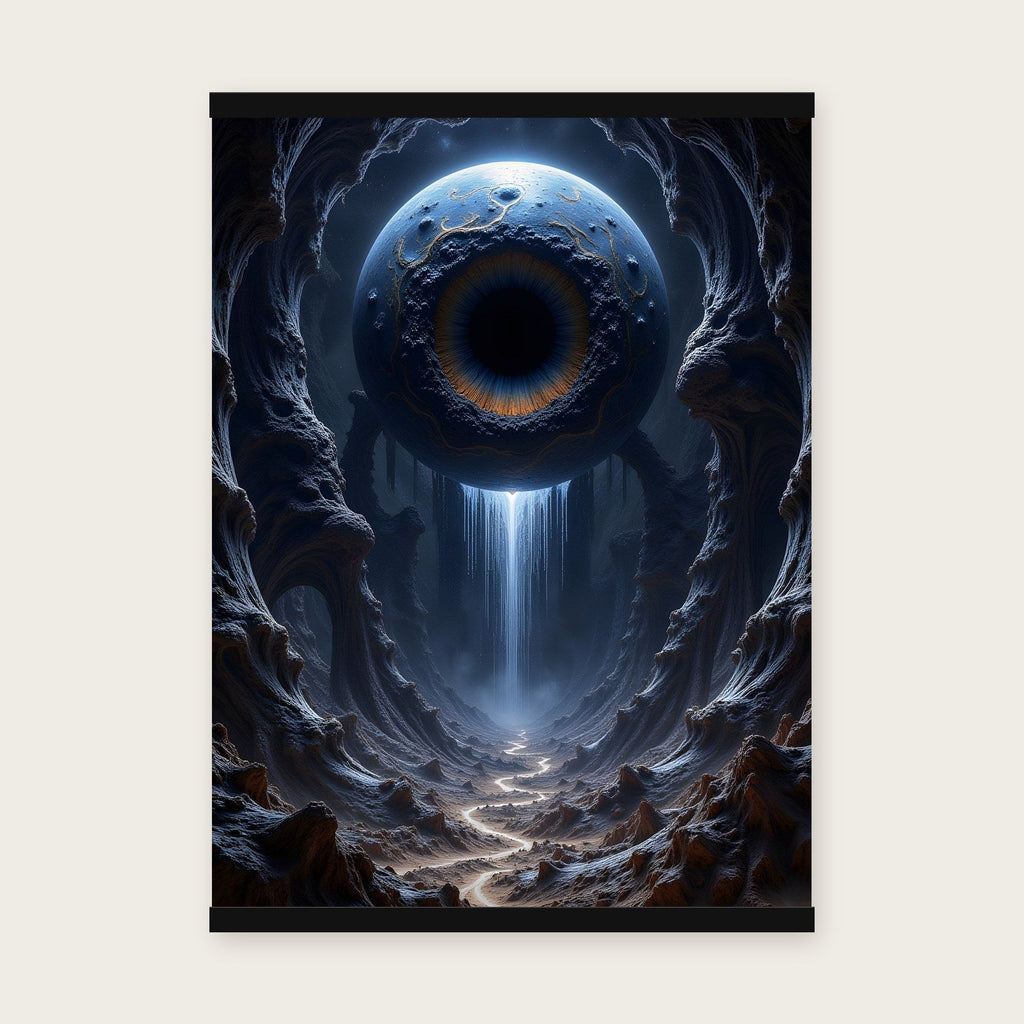 Das Tränenauge – Poster mit schwarzer Holzleiste, 50×70 cm