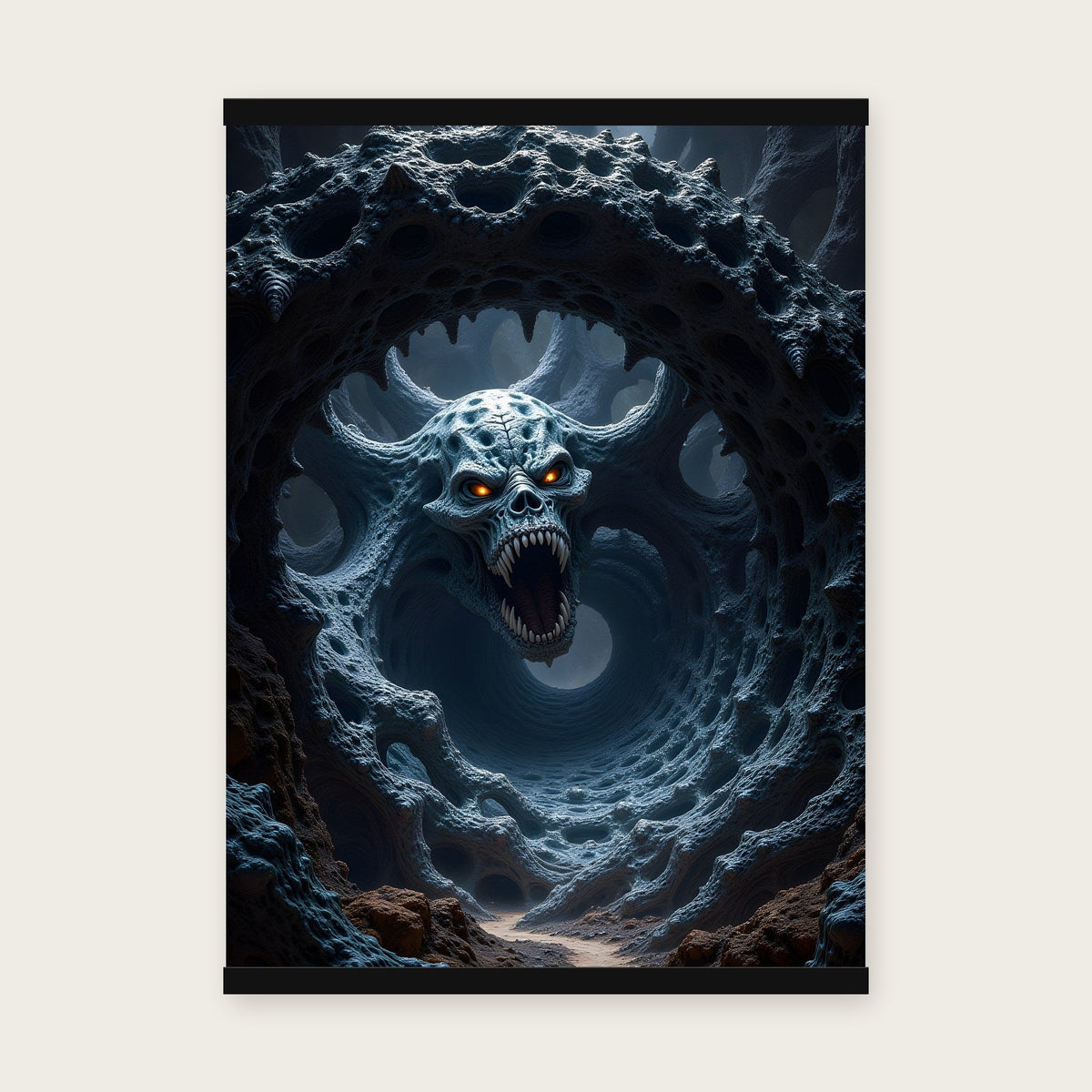 Das Totenmaul – Poster mit schwarzer Holzleiste, 50×70 cm
