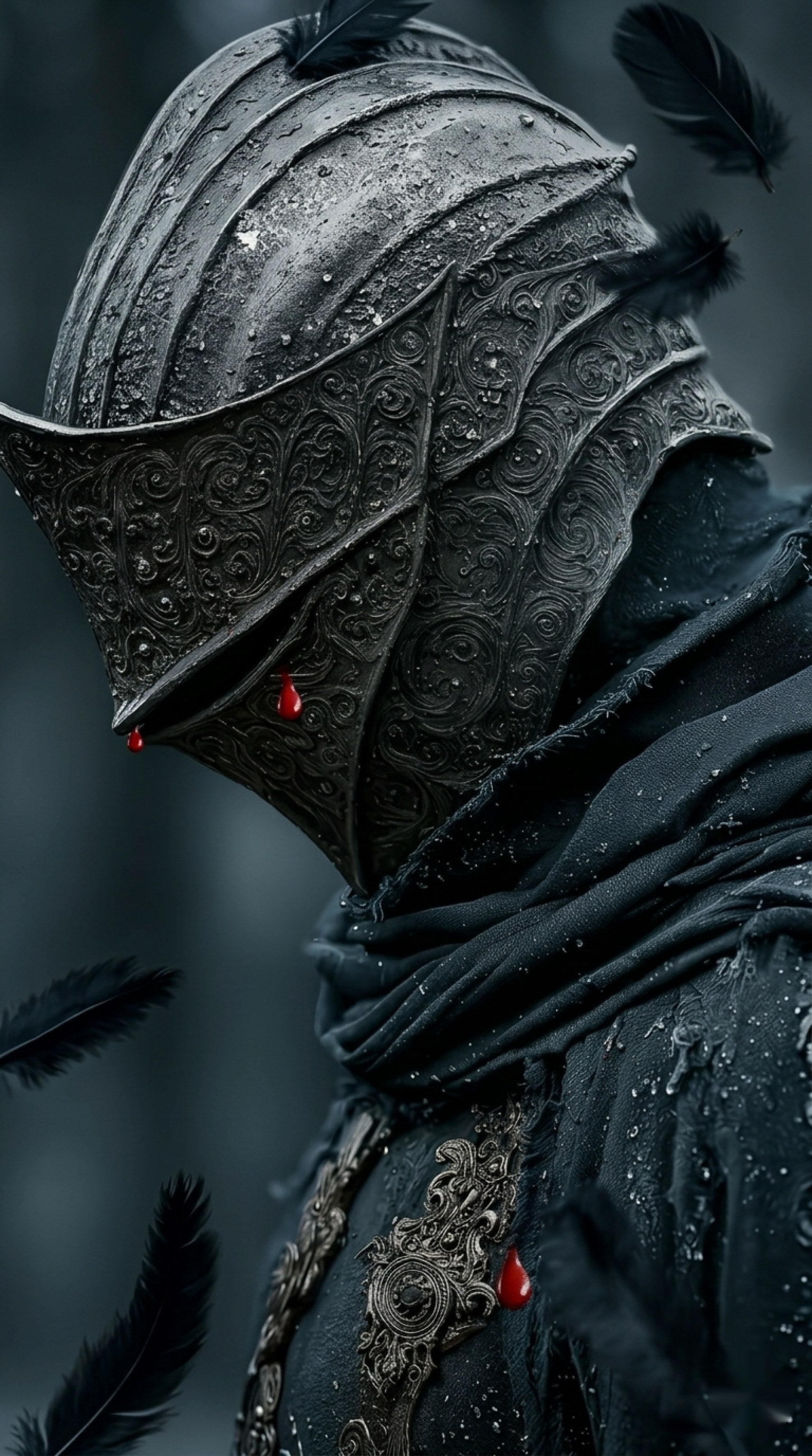 The Veiled Oath — Dark Fantasy Wandkunst