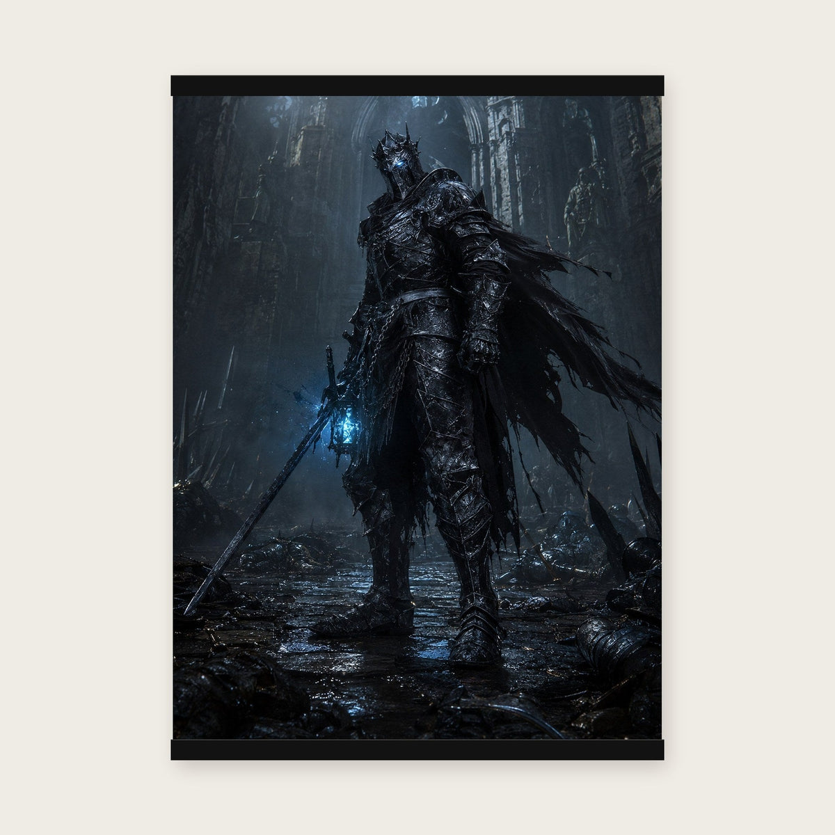 Der Untotenwächter – Poster mit schwarzer Holzleiste, 50×70 cm