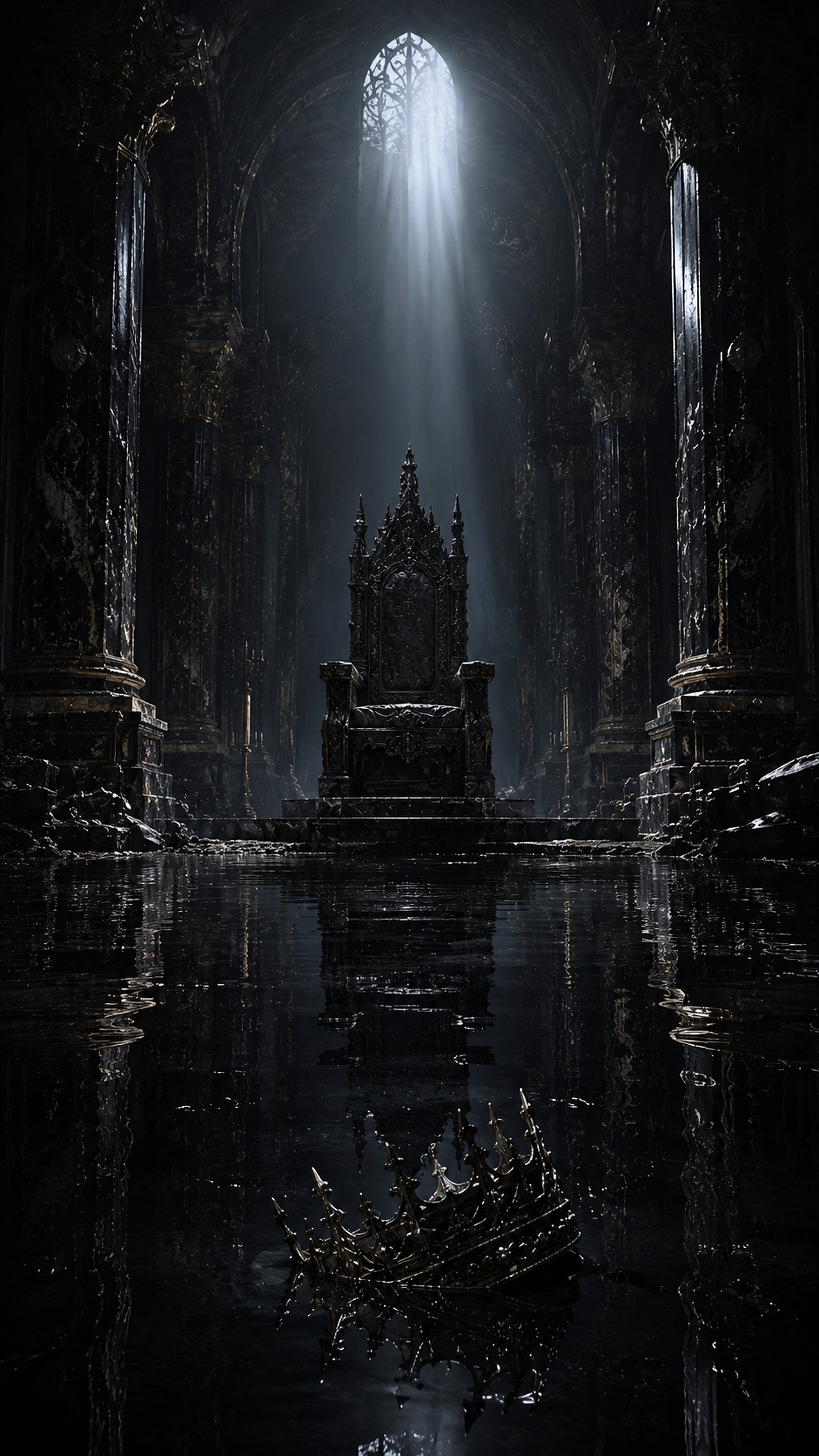 Der Verlassene Thron – dunkles Fantasy-Wandbild