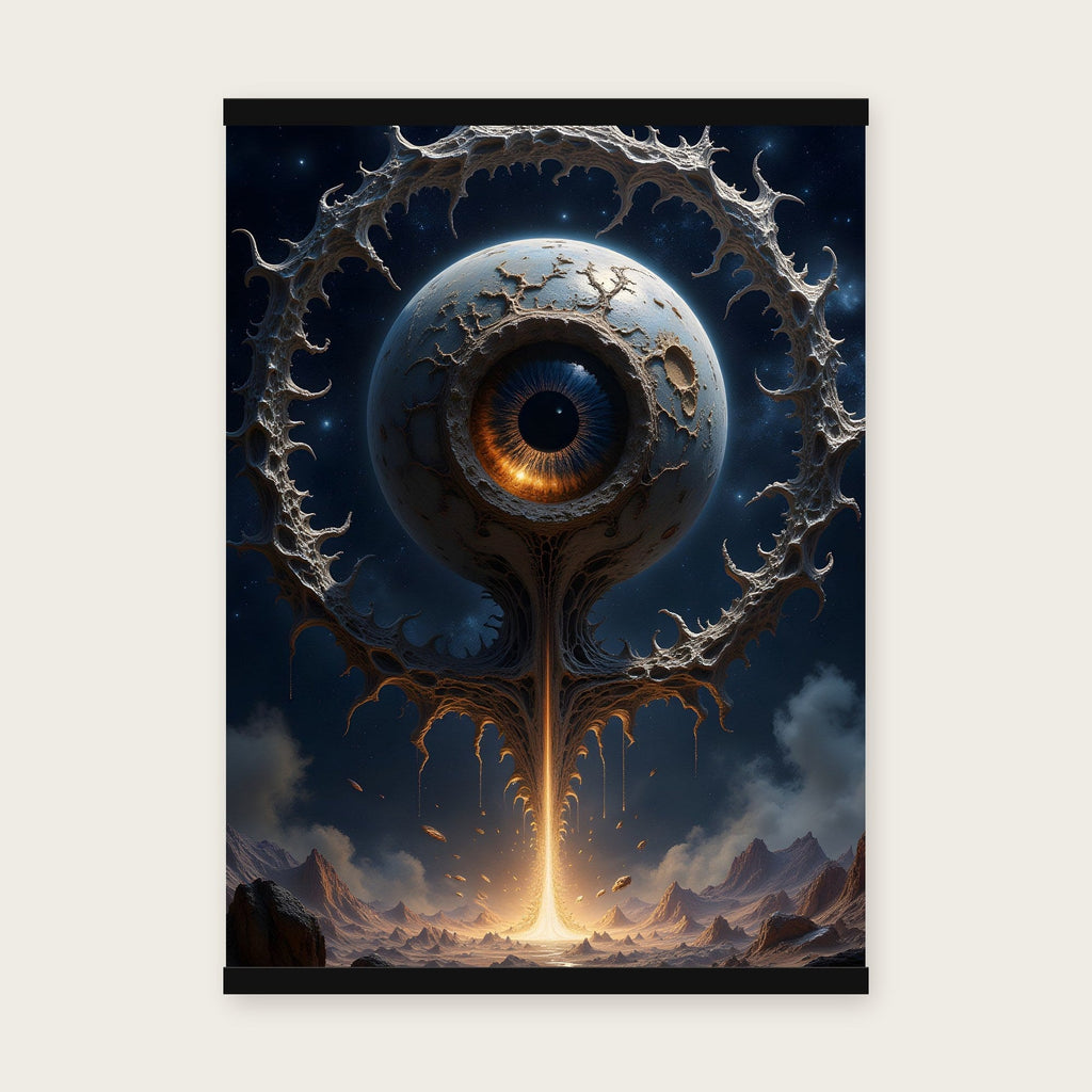 Das Wächterauge – Poster mit schwarzer Holzleiste, 50×70 cm