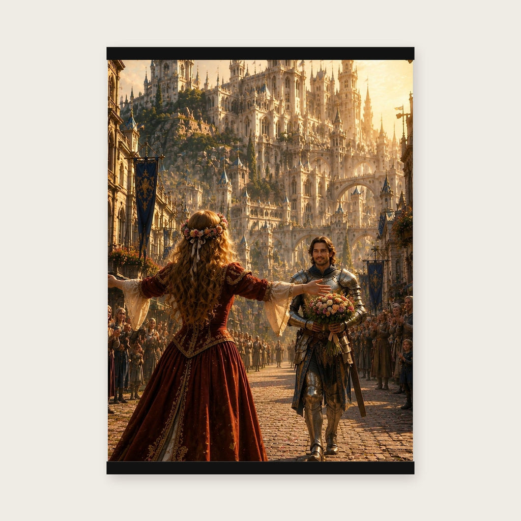Das Wiedersehen – Poster mit schwarzer Holzleiste, 50×70 cm