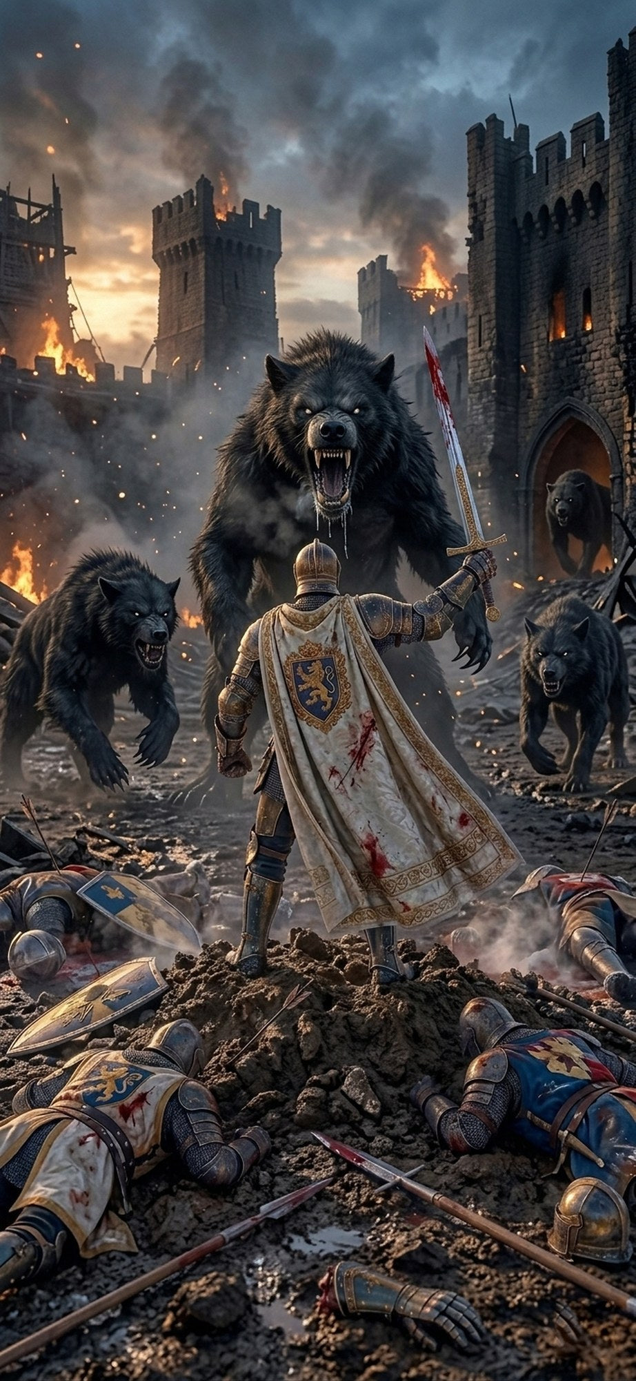 Die Wolfsjäger — Acrylglas-Kunstdruck