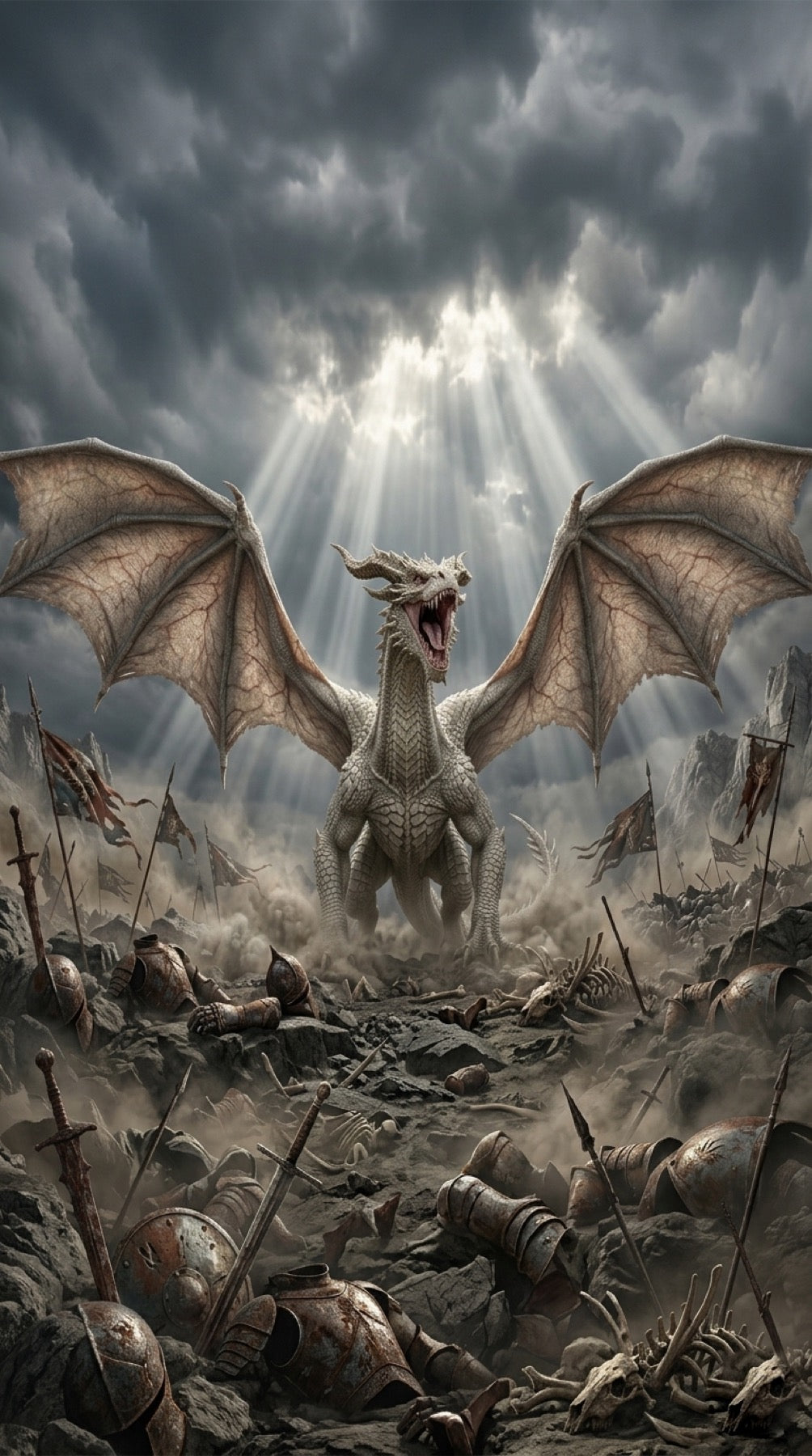 Wings of Ruin — Dark Fantasy gerahmtes Poster