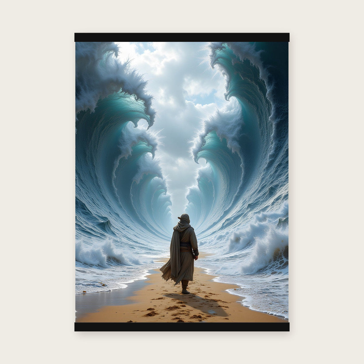 Der Wasserpfad – Poster mit schwarzer Holzleiste, 50×70 cm
