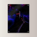 Natur Acrylglasbild auf Acrylglas mit Edelstahl-Abstandshaltern, gerade von vorn an heller Wand