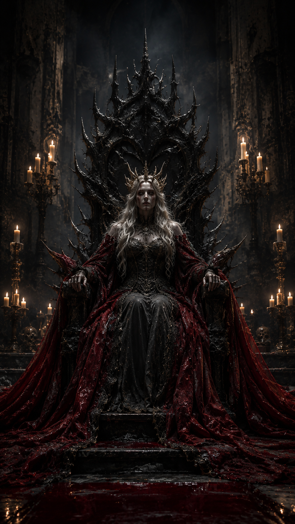 Queen of Ash — Dark-Fantasy Acrylglas-Wandbild