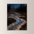 Natur Acrylglasbild auf Acrylglas mit Edelstahl-Abstandshaltern, gerade von vorn an heller Wand